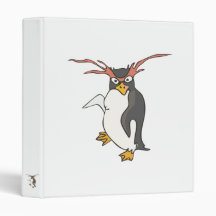goofy dancing penguin vinyl binders