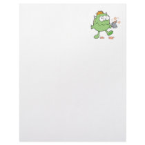 goofy green drunk monster cutie letterhead