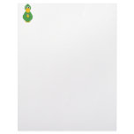 Goofy Green Duck And Baby Custom Letterhead