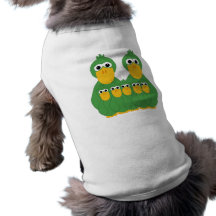 Goofy Green Ducks And 5 Babies Pet T Shirt