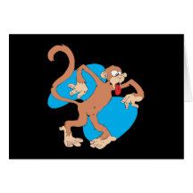 goofy little monkey card