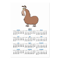 goofy llama cartoon business card