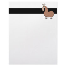 goofy llama cartoon personalized letterhead