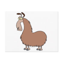 goofy llama cartoon post cards