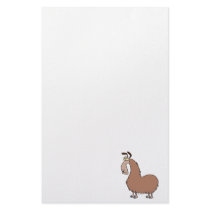 goofy llama cartoon customized stationery