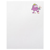 goofy pink drunk monster cutie letterhead