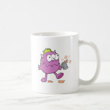goofy pink drunk monster cutie mug