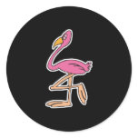goofy pink flamingo stickers
