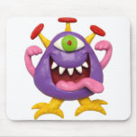 Goofy Purple Monster Mouse Pads