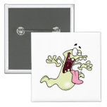 goofy silly ghost cartoon character pin