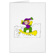 Goofy Snowboarder Cards