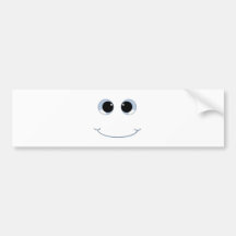 googly eyes smiley face bumper stickers