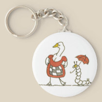 Goose and Caterpillar keychains