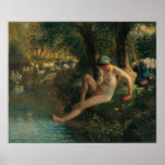 Goose Girl bathing, 1863 Jean-Francois Millet Posters