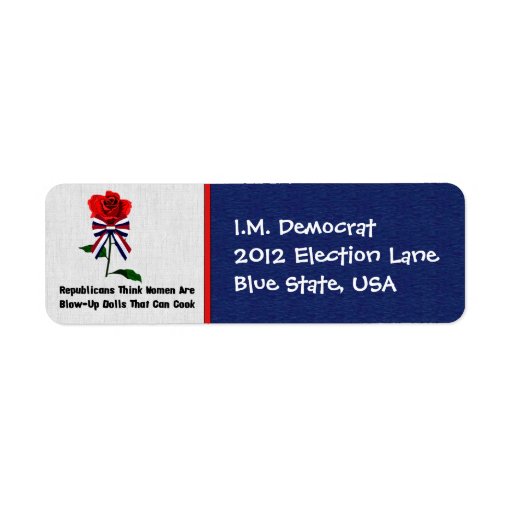 GOP Blow-Up Dolls Custom Return Address Label