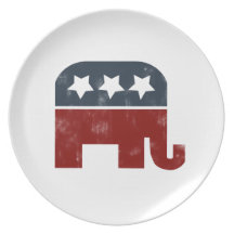 GOP elephant logo Plate