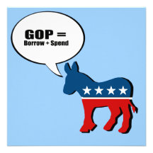 GOP equals Borrow and Spend Personalized Invitations