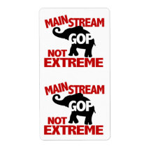 GOP is Mainstream Not Extreme Shipping Label