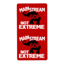 GOP is Mainstream Not Extreme Shipping Labels