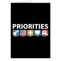 GOP Priorities Greeting Cards