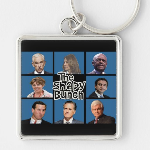 GOP - The Shady Bunch - Paul Romney Palin Bachmann Keychains