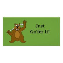 Gopher juste Go'fer de golfeur il ! Cartes Avec Photo