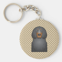 Gordon Setter Cartoon Key Chains