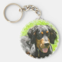 Gordon Setter Dog Keychain
