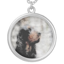 Gordon Setter Grunge Necklace