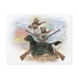 Gordon Setter Hunts Postcard