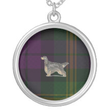 Gordon Setter on Gordon Esselmont Tartan Necklace
