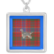 Gordon Setter on Gordon Huntly Tartan Necklace