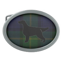 Gordon Setter on Old Ancient Tartan Belt Buckle