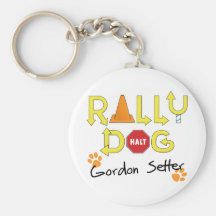 Gordon Setter Rally Dog Keychain