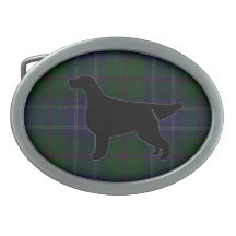 Gordon Setter Roxburgh District Tartan Belt Buckle