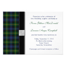 Gordon Tartan Wedding Invitation