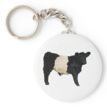 Gorgeous Belted Galloway Steer Cutout Key Chains