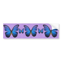 Gorgeous Blue Morpho Butterfly Bumper Stickers