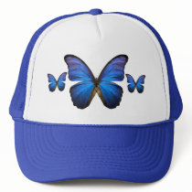 Gorgeous Blue Morpho Butterfly Hats
