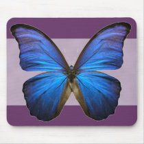 Gorgeous Blue Morpho Butterfly Mousepads