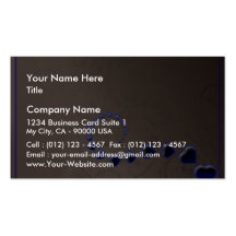 Gorgeous bluish hearts valentine gift business card template