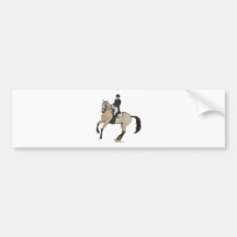 Gorgeous Buckskin Dressage Horse Art Bumper Stickers