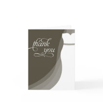 Gorgeous Dress Bridal Shower Thank You Card