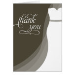 Gorgeous Dress Bridal Shower Thank You Card