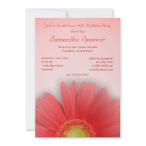 Gorgeous Gerbera Birthday Invitation