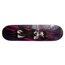Gorgeous Goth girl cobwebs & curtains Skateboard Decks