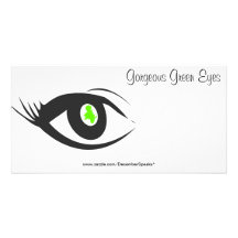Gorgeous Green Eyes Personalized Photo Card
