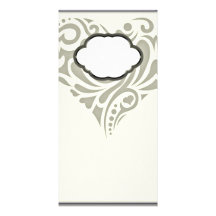 Gorgeous Greenish  floral heart Photo Card Template