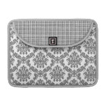Gorgeous Grey Damask Laptop Bag Sleeve For MacBooks
