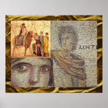 Gorgeous mosaic and freco canvas print
